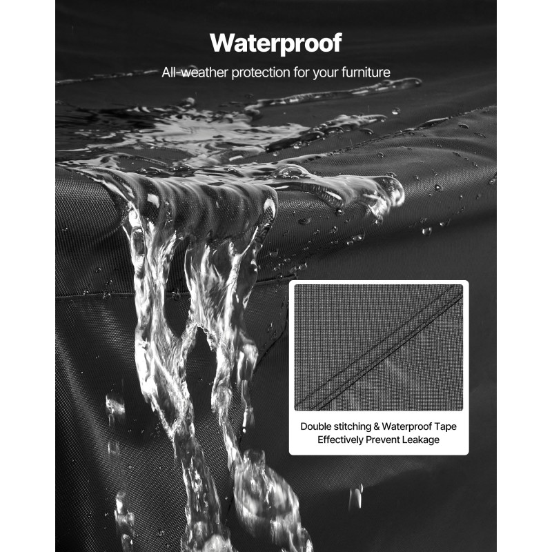 Ulkokalusteiden suojapeite 420D Oxford-kangas vesitiivis UV-suojattu 279 x 213 x 71 cm