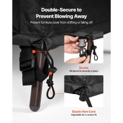 Kalustesuojus 420D Oxford-kangas vedenpitävä 188×120×71 cm ulkokalusteille