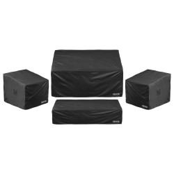 Suojapeitesarja ulkokalusteille 4 osainen 420D Oxford kangas vesitiivis musta