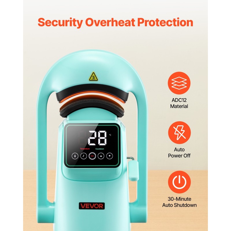 Automaattinen hattujen lämpöpuristin kaksitasoinen 152 x 90 mm kosketusnäytöllä