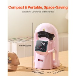 Automaattinen hatun lämpöpuristin kaksi vaihdettavaa alustaa 152 x 90 mm muovi