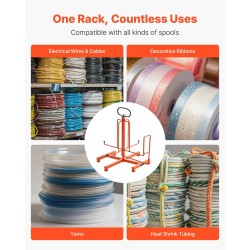 Kaapelikela-annostelija ruostumaton metallirunko lattia ja runkotolppa-asennus sopii 5.31–16.54 tuuman keloille