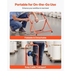 Kaapelikelateline teräsputkinen taittuva sopii 508 mm keloille 45 kg