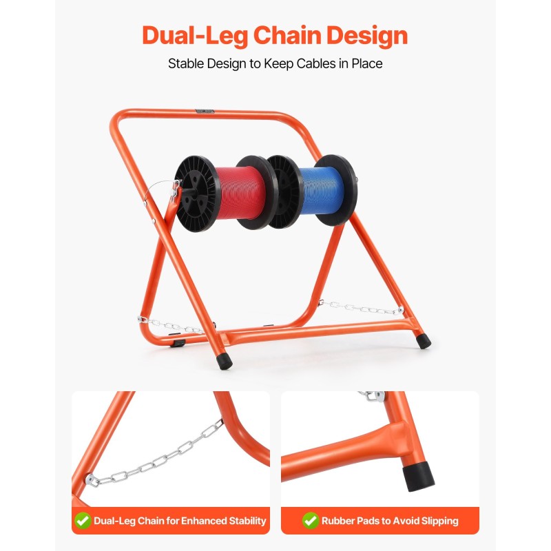 Kaapelikelateline teräsputkinen taittuva sopii 508 mm keloille 45 kg