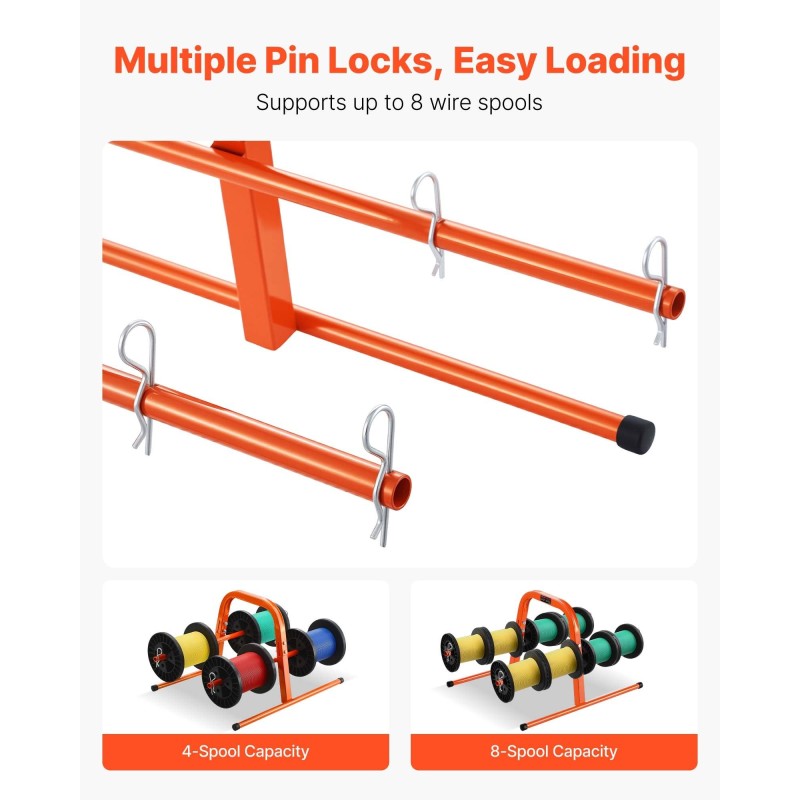 Kaapelikelateline teräsputki jauhemaalattu 4–8 kelalle 240 mm kevyt