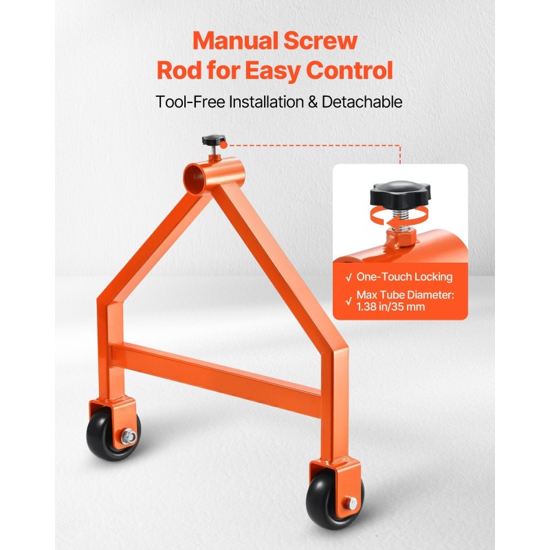 Kaapelikelateline kestävä irrotettava kolmiomainen runko 200 paunan kuormituskyky pyörillä