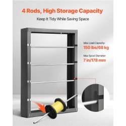 Lankakelateline kylmävalssattua terästä musta pinnoite 4 säädettävää tankoa 68 kg seinäkiinnitys