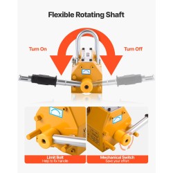 Pysyvä nostomagneetti N42-neodyymi 400 kg Q235-teräs lukittava vapautuskahva