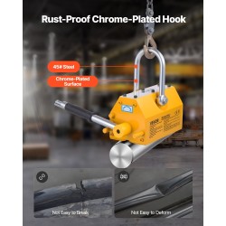 Magneettinostin N42-neodyymimagneetti 1000 kg teräslevyille vapautuskahvalla teräskoukulla