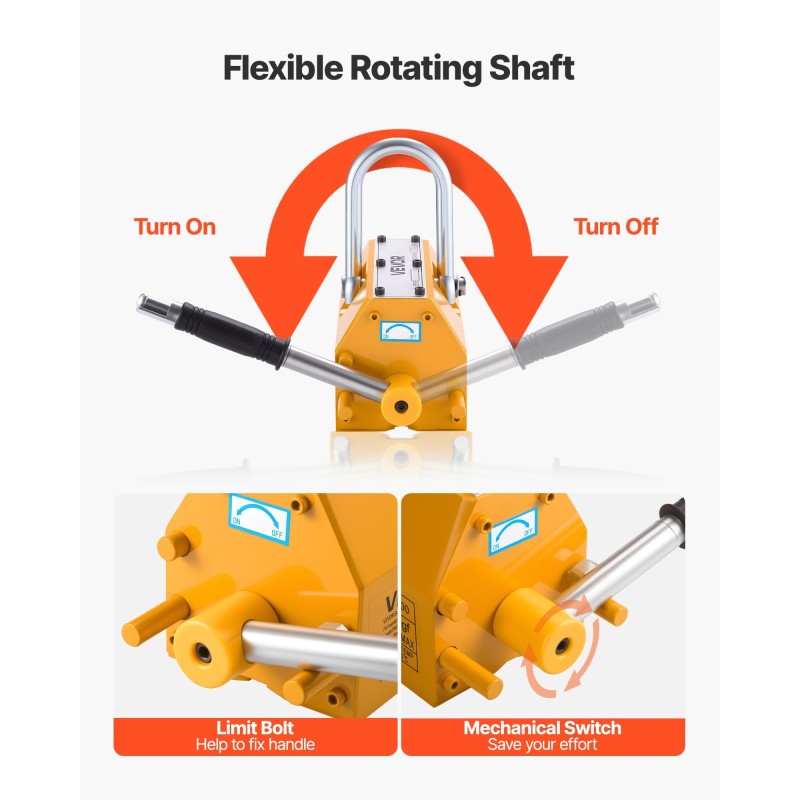Magneettinostin N42-neodyymimagneetti 1000 kg teräslevyille vapautuskahvalla teräskoukulla