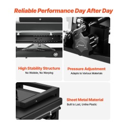 Monitoiminen lämpöpuristin teräs suuri lämmityslevy kahdeksan toimintoa sublimaatioon