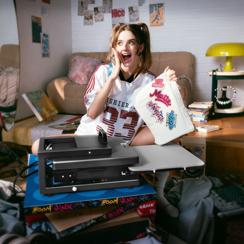 Monitoiminen lämpöpuristin teräs suuri lämmityslevy kahdeksan toimintoa sublimaatioon