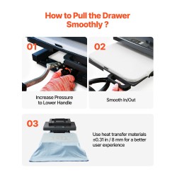 Monitoiminen lämpöpuristin teräs suuri lämmityslevy kahdeksan toimintoa sublimaatioon