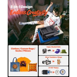 Monitoimilämpöprässi teräs 380 mm neliölevyllä digitaalisella ohjauksella sublimaatiolle