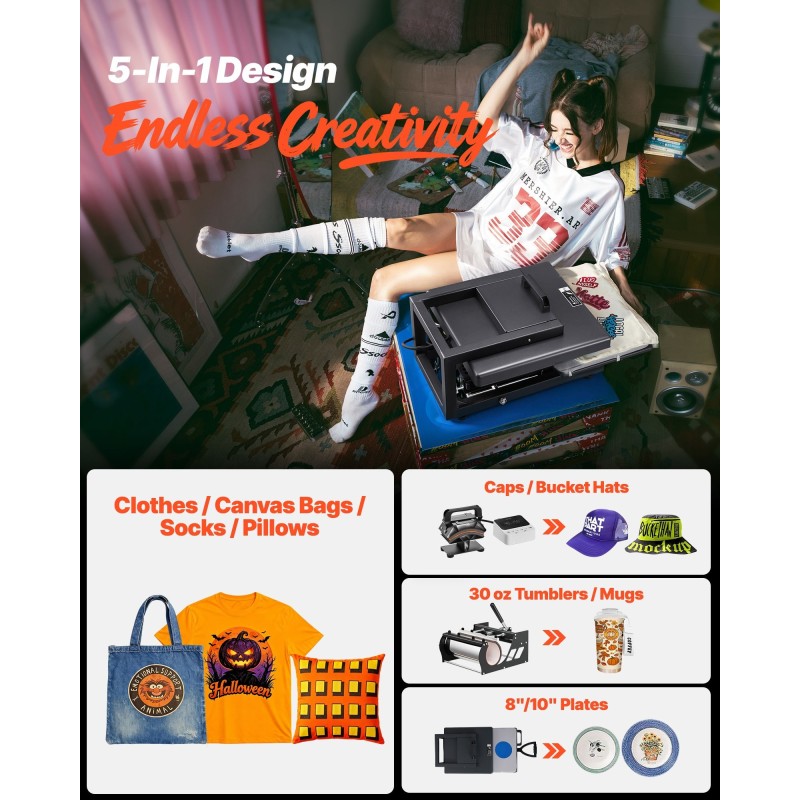 Monitoimilämpöprässi teräs 380 mm neliölevyllä digitaalisella ohjauksella sublimaatiolle