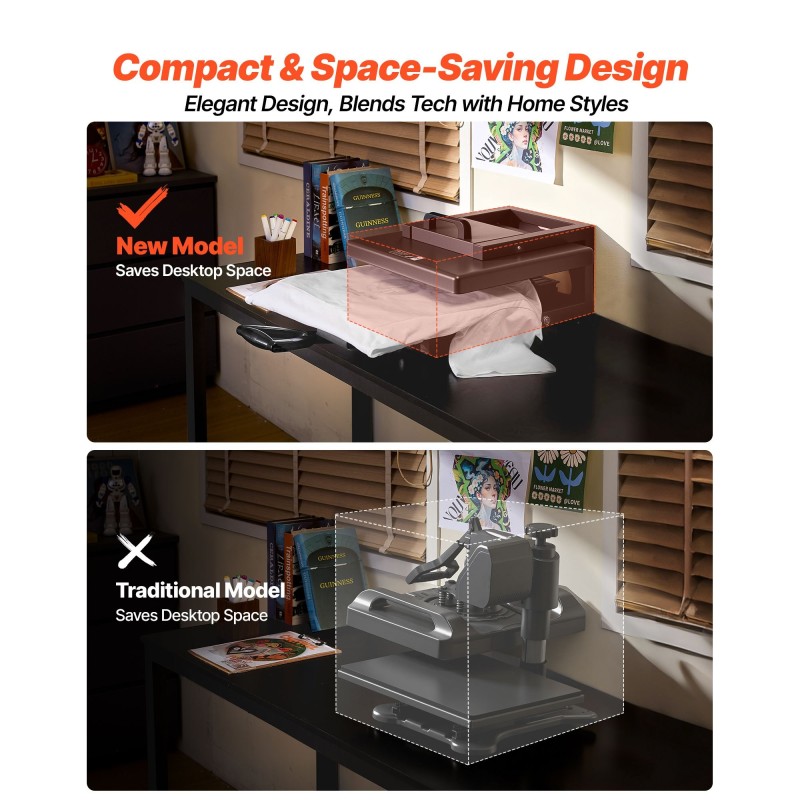 Monitoimilämpöprässi teräs 380 mm neliölevyllä digitaalisella ohjauksella sublimaatiolle