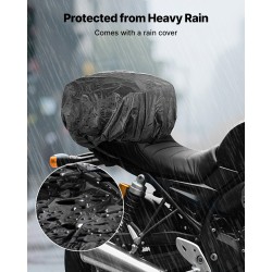 Moottoripyörän takalaukku laajennettava 40–60 litraa polyesteri musta