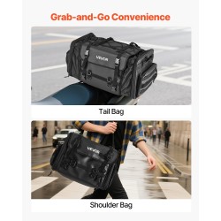 Moottoripyörän takalaukku laajennettava 40–60 litraa polyesteri musta