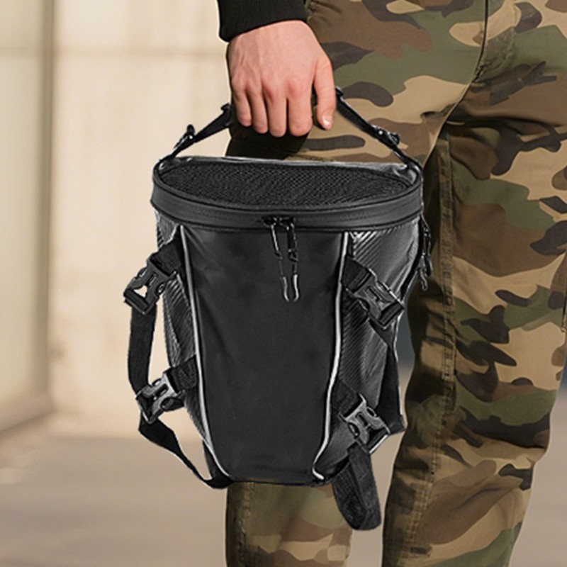 Moottoripyörän takalaukku 10 l musta 600D Oxford-kangas yleismallinen