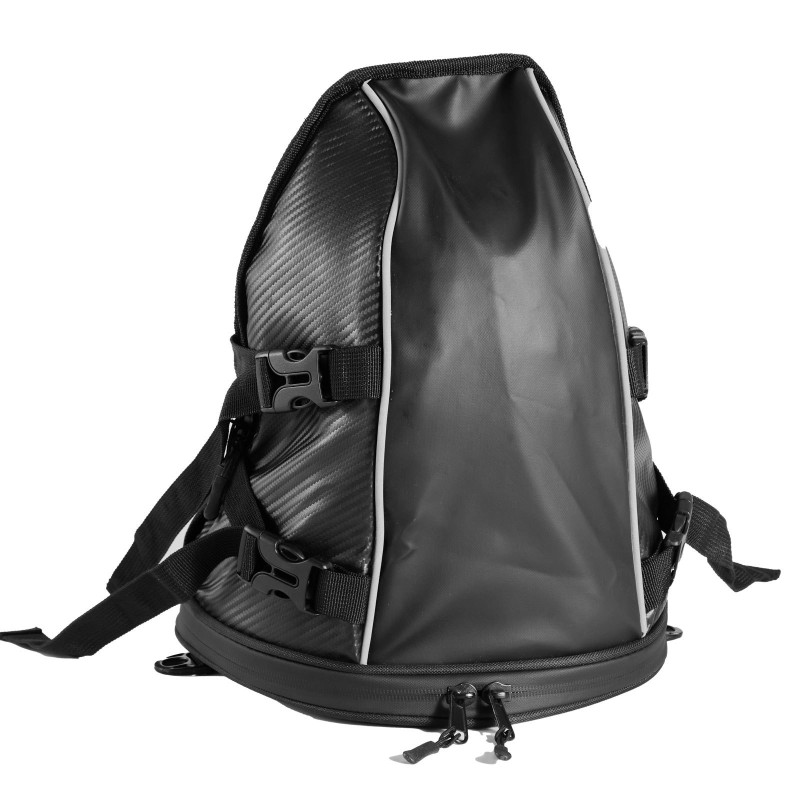 Moottoripyörän takalaukku 10 l musta 600D Oxford-kangas yleismallinen