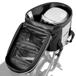 Moottoripyörän takalaukku 28 l 500D PVC verkkokangas vedenpitävällä vetoketjulla säädettävillä soljilla