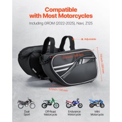 Moottoripyörän sivulaukku 30 L 600D Oxford-kangas PVC-pinnoite vedenpitävä sadesuoja