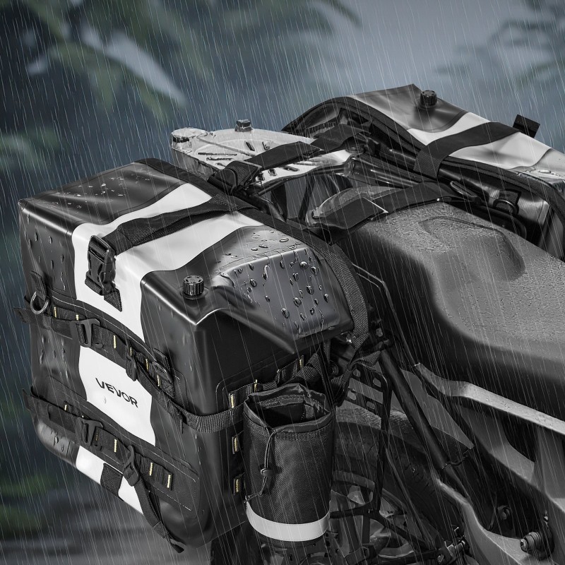 Moottoripyörän sivulaukut 56 L vedenpitävä 500D PVC sopii useimpiin moottoripyörämalleihin