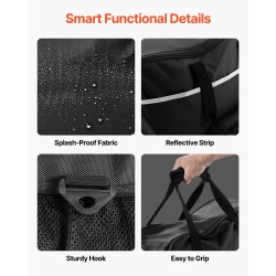 Moottoripyörän sisälaukku 18 litraa korkeatiheyksinen nailon irrotettava olkahihna