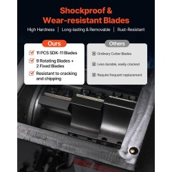 Muovimurskain 3HP 100–150 kg/h 6 mm seula 11 SKD-11 terää