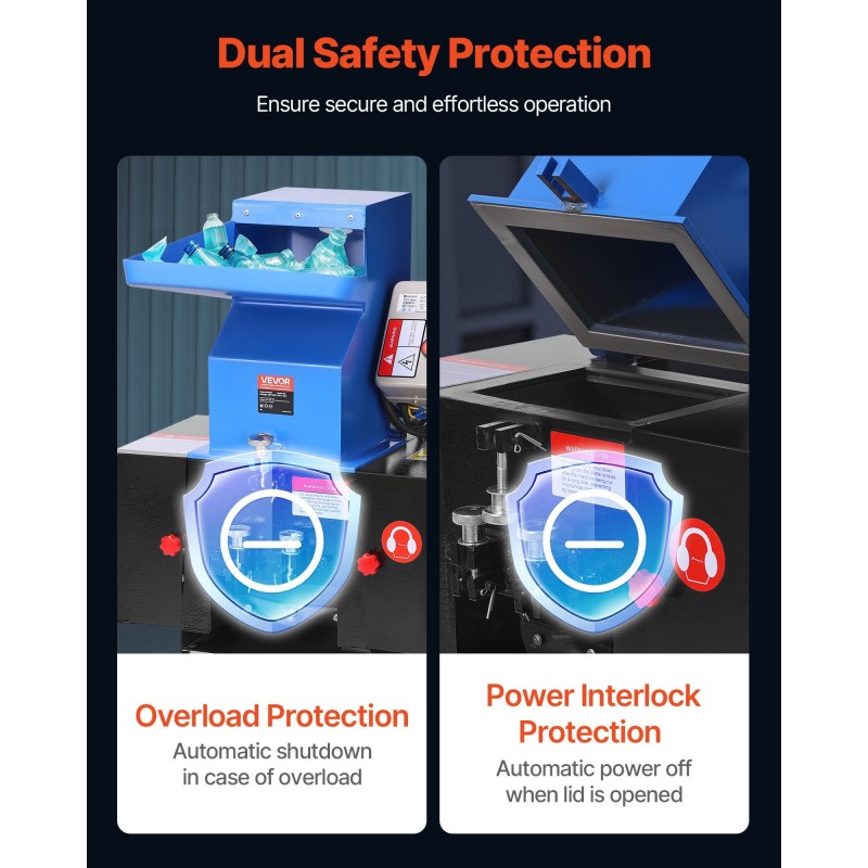 Muovimurskain 3HP 100–150 kg/h 6 mm seula 11 SKD-11 terää