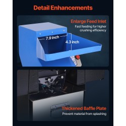 Muovimurskain 3HP 100–150 kg/h 6 mm seula 11 SKD-11 terää