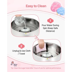 Sähköinen hattarakone 1000 wattia 38 cm ruostumattomalla teräskulholla kotikäyttöön sopii koville karkeille