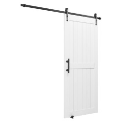 Liukuovi H muotoinen MDF ja mänty 914 x 2134 mm valkoinen vesitiivis PVC pinnoite