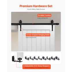 Liukuovi H-muotoinen MDF ja mänty 914 x 2134 mm valkoinen vesitiivis PVC-pinnoite