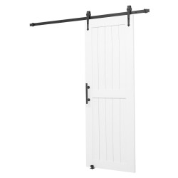 Liukuovi H-muotoinen MDF ja mänty 914 x 2134 mm valkoinen vesitiivis PVC-pinnoite