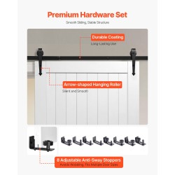 Liukuva ladonovi MDF ja mänty 1067 x 2134 mm valkoinen vedenpitävä PVC-pinnoite
