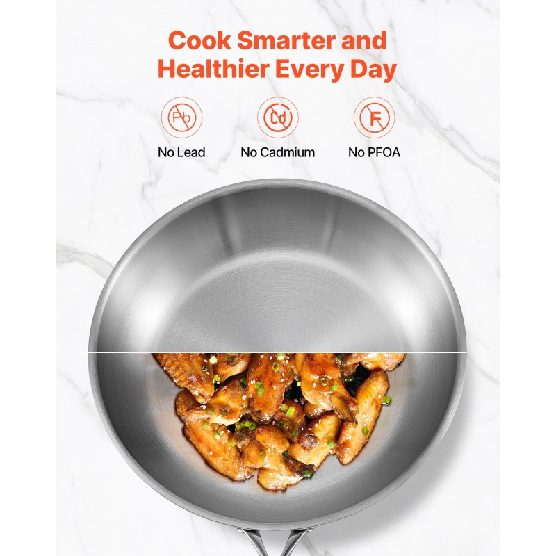 Paistinpannusetti 3-osainen 240/280/320 mm kolmikerroksinen ruostumaton teräs induktioyhteensopiva