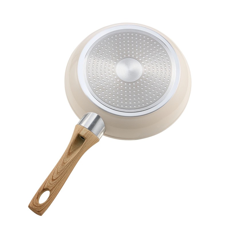 3-osainen alumiininen paistinpannisetti keraamisella pinnoitteella sopii induktio-, kaasu- ja sähköliesille