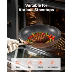 Paistinpannusetti 3 osaa alumiinirunkoinen keraaminen pinnoite induktioyhteensopiva 200 270 300 mm