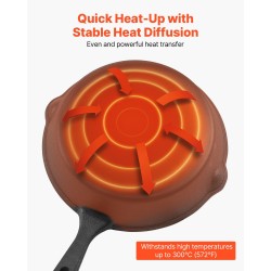 Paistinpannusetti valurautaiset esimaustetut 3 kpl halkaisijat 160 220 265 mm uuniin induktiolle