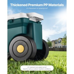 Puutarhavaunu muovinen 360-asteinen istuin ja säilytyslaatikko