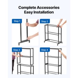 3D-tulostuslankojen säilytyshylly 5-tasoinen hiiliteräs musta H-muotoinen helppo asennus