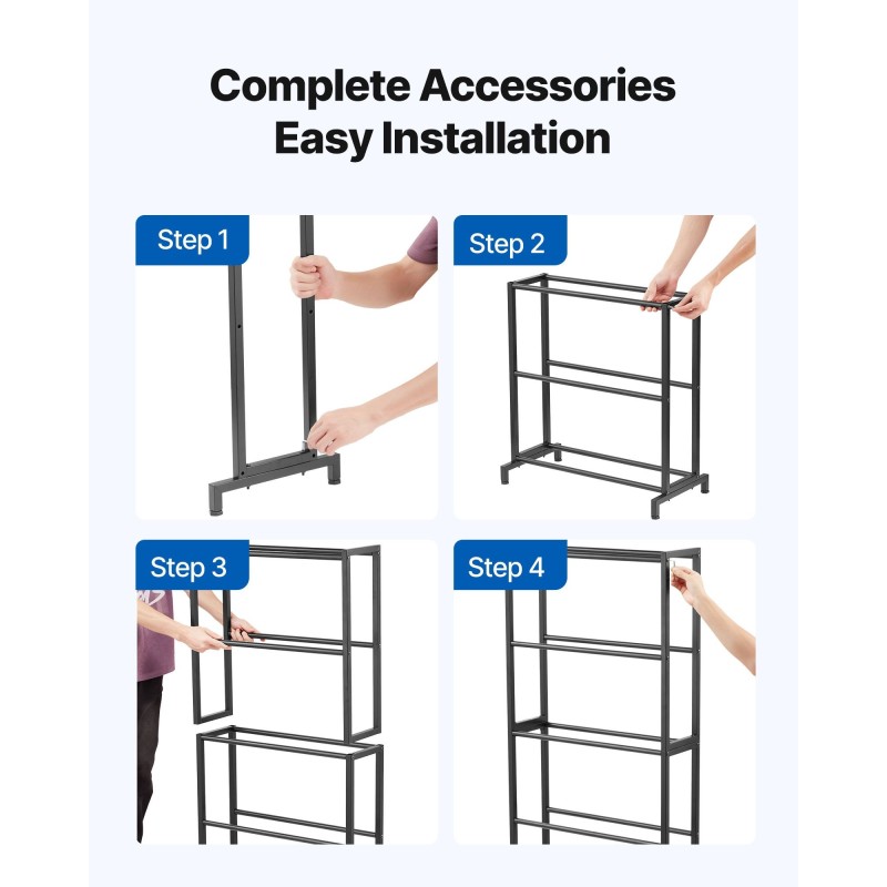 3D-tulostuslankojen säilytyshylly 5-tasoinen hiiliteräs musta H-muotoinen helppo asennus