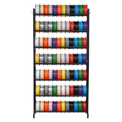 3D-tulostusfilamenttien säilytyshylly 7-tasoinen hiiliteräs musta korkeus 1650 mm