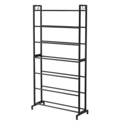 3D-tulostusfilamenttien säilytyshylly 7-tasoinen hiiliteräs musta korkeus 1650 mm