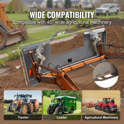 Liukuohjatun kuormaajan kiinnityslevy 1/4-tuuman paksu luokan 50 teräs 2,28-tuumaisella vastaanottimella