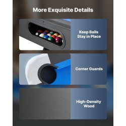 Biljardipöytä 213 cm MDF-runko PVC-viimeistely säädettävät jalat pelisetti mukana