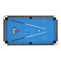 Biljardipöytä 213 cm MDF-runko PVC-viimeistely säädettävät jalat pelisetti mukana