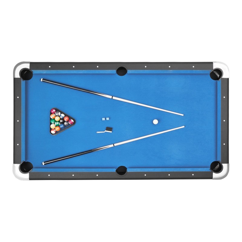 Biljardipöytä 213 cm MDF-runko PVC-viimeistely säädettävät jalat pelisetti mukana