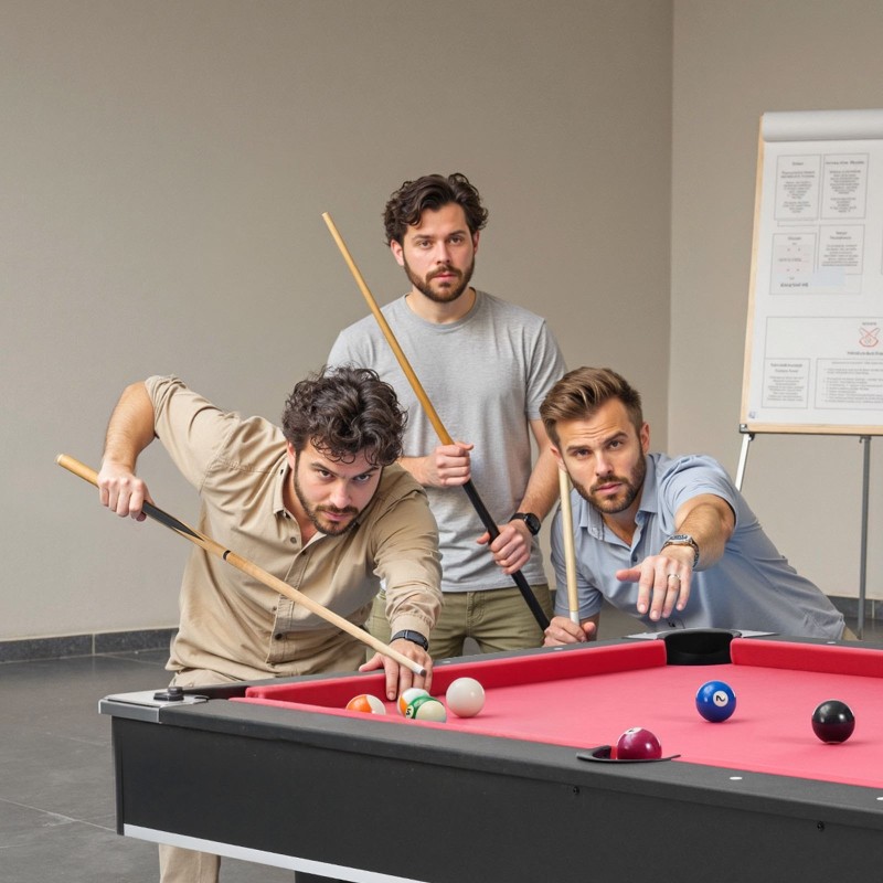 Biljardipöytäsetti 183 cm MDF-runko säädettävät jalat punainen verka sisältää kepit ja pallot